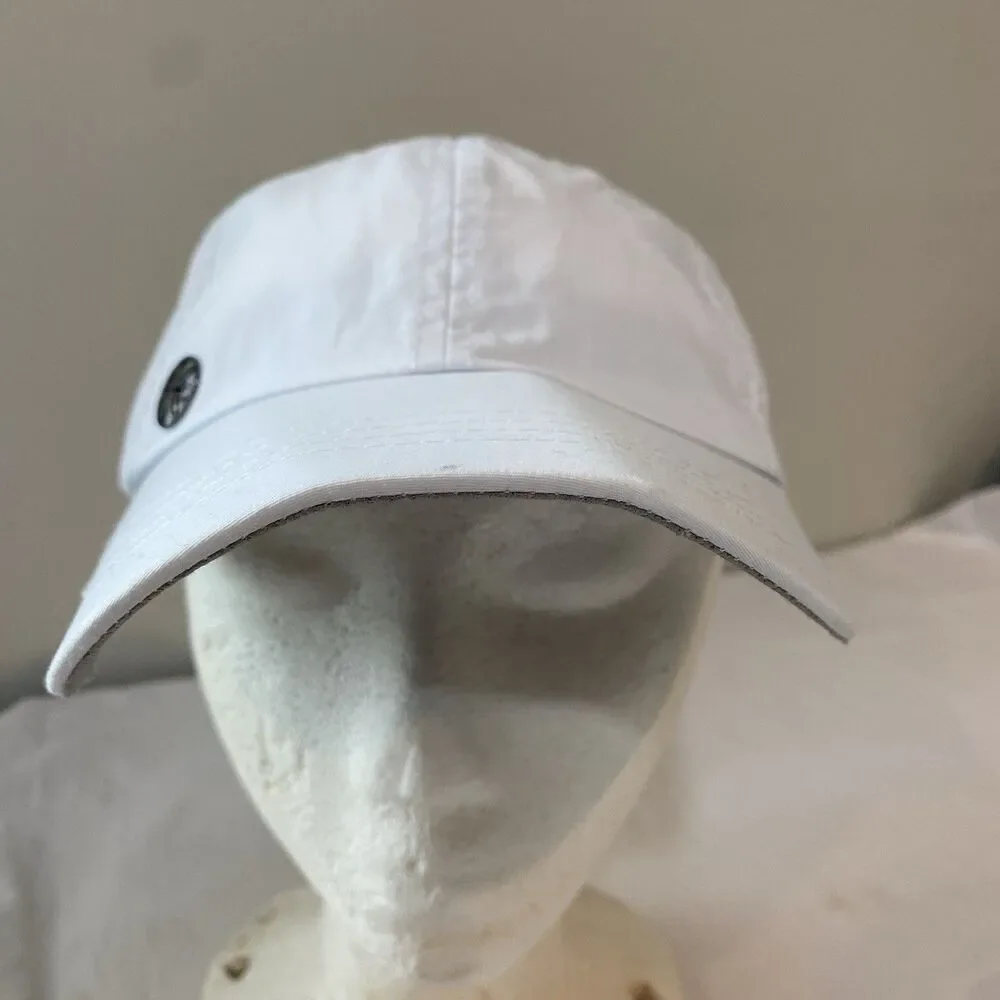 Gaiam womens cap fitness white adjustable quick dry yoga golf tennis sports